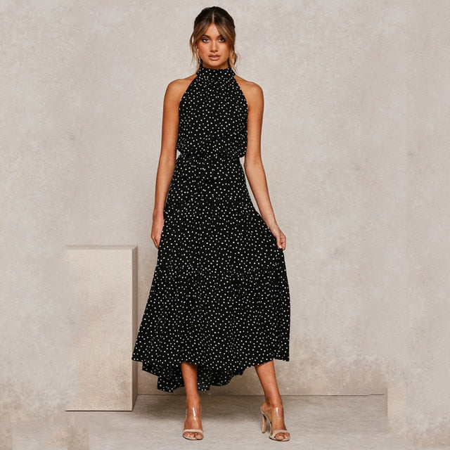 Summer Long Dress Polka Dot Casual Dresses