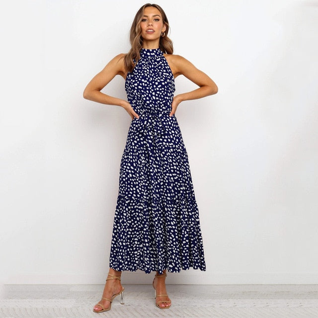 Summer Long Dress Polka Dot Casual Dresses