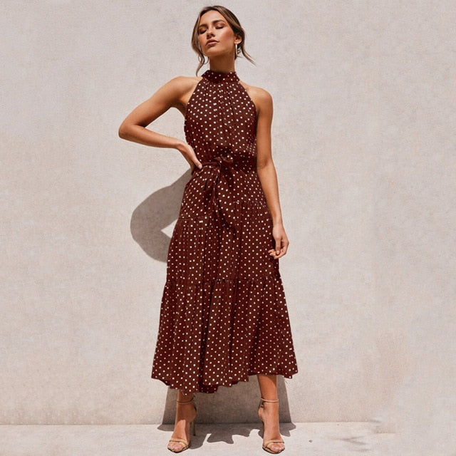 Summer Long Dress Polka Dot Casual Dresses