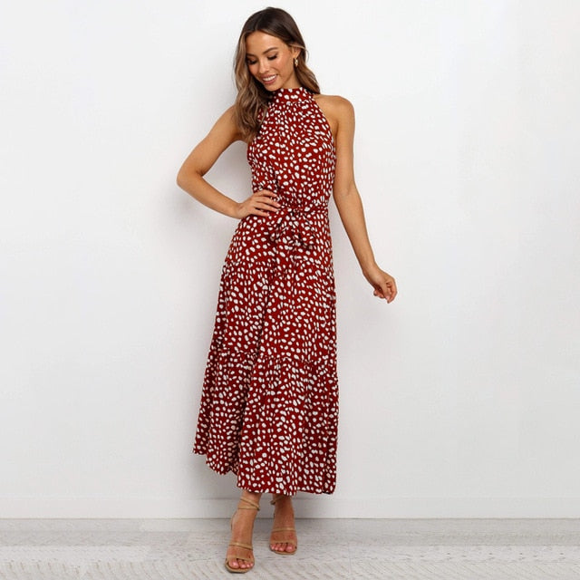 Summer Long Dress Polka Dot Casual Dresses