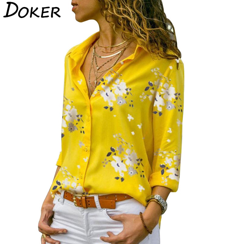 Yellow Long Sleeve Blouse