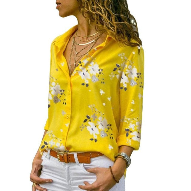 Yellow Long Sleeve Blouse